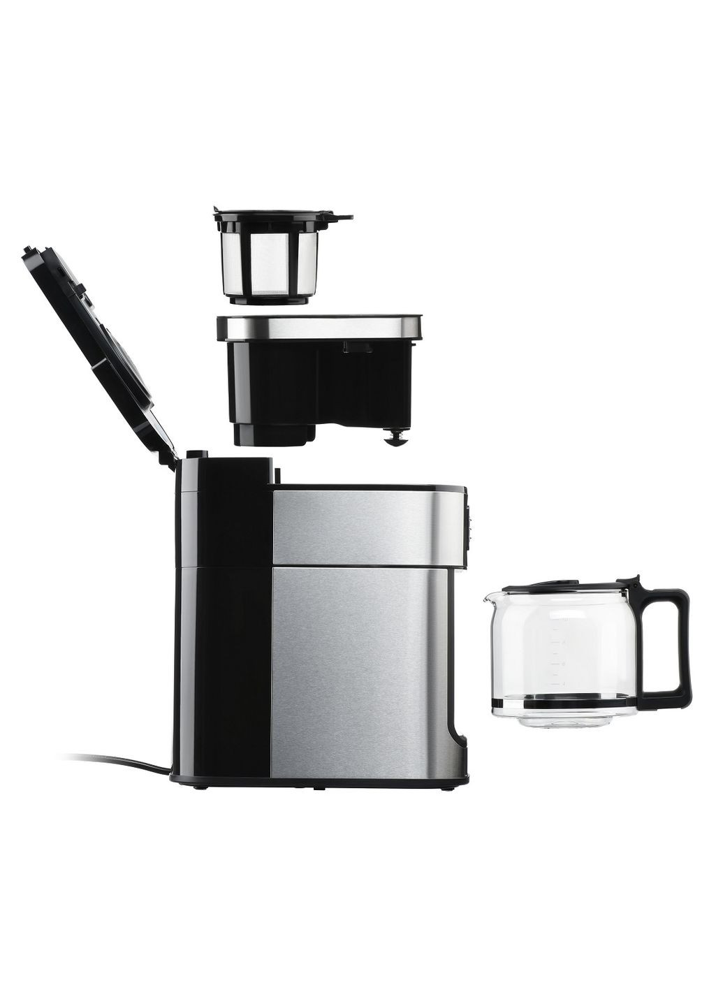 Кофеварка YCMD1200, 1050W, капельная, 1.2 л, дисплей, встр. кофемолка Ardesto (314779620)