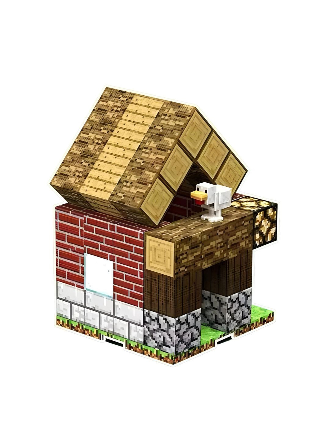 Магнитный 3D конструктор Magnet World "Деревенский домик" 49 деталей детский магнитные блоки в стиле Minecraft Magic (361161793)