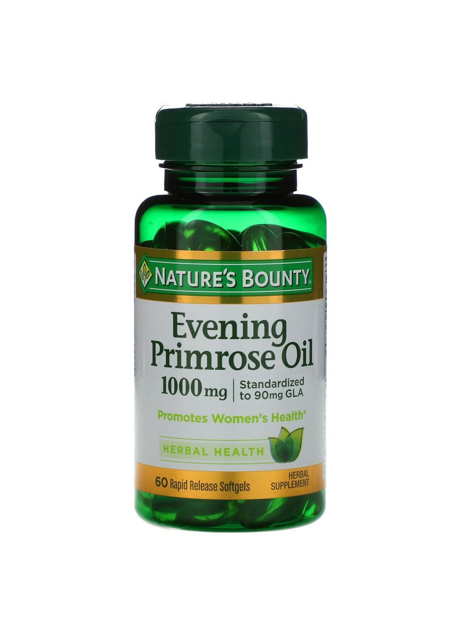 Олія Примули Вечірньої 1000 мг Evening Primrose Oil для жіночого здоров'я та краси 60 капсул Nature's Bounty (293246177)