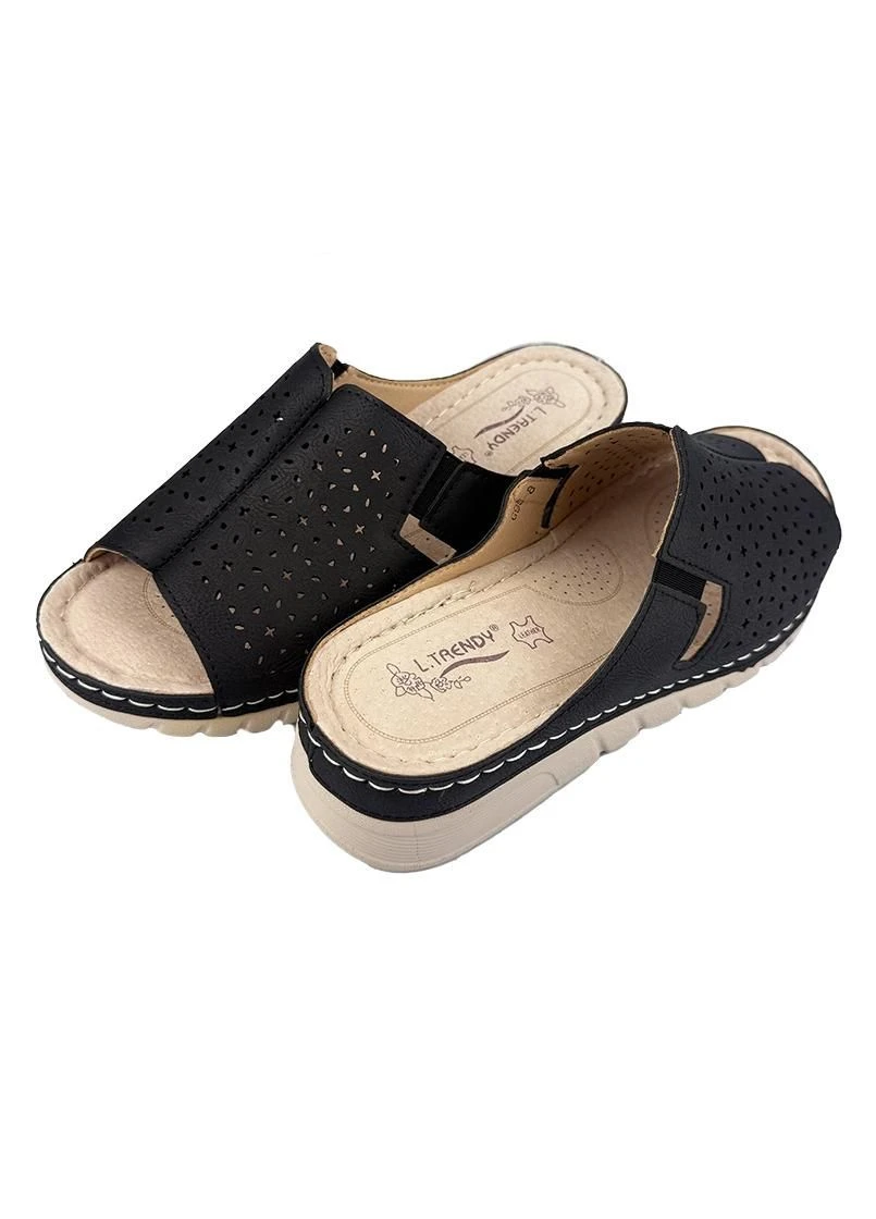 Шльопанці жіночі екошкіра чорні 905-8 No Brand (398295719)