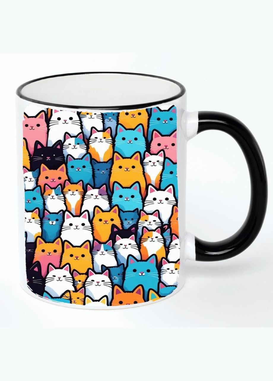 Чашка з дитячим малюнком (кухоль, кружка) #0232 Біла з чорною ручкою 330 мл No Brand (322712440)