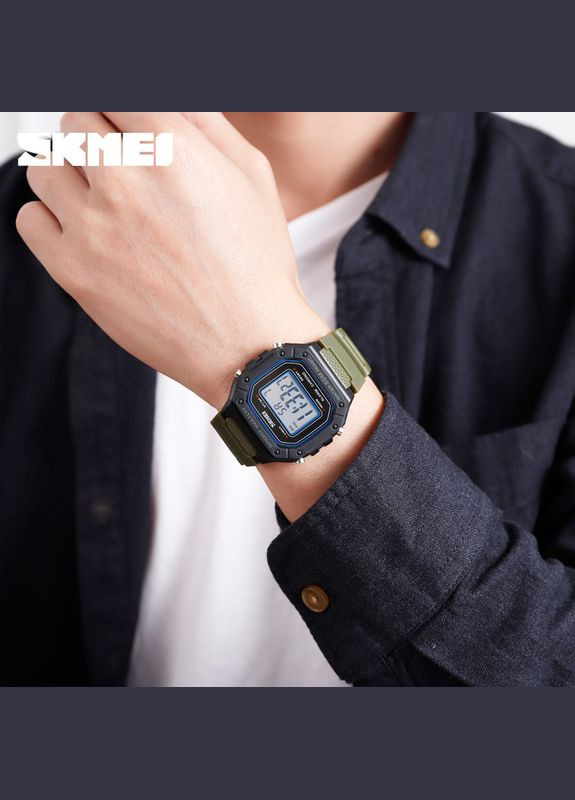 1496AG Army Green электронный спортивный, сasual Skmei (324088893)