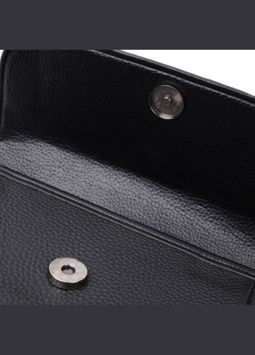 Красивая женская кроссбоди из натуральной кожи черная 22330 Vintage (329196653)