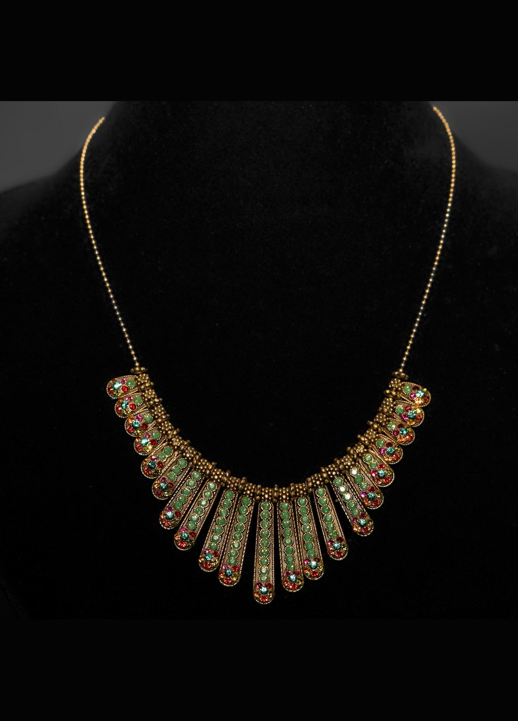 Кольє "Антична Розкіш" із зеленими кристалами Swarovski Michal Negrin (346241762)
