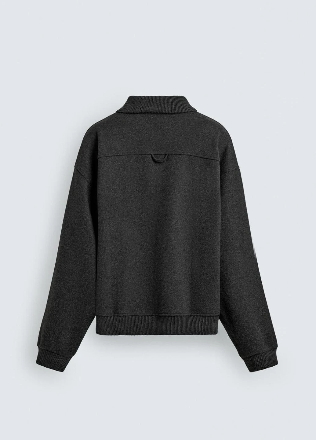 Серая футболка-поло для мужчин Zara однотонная