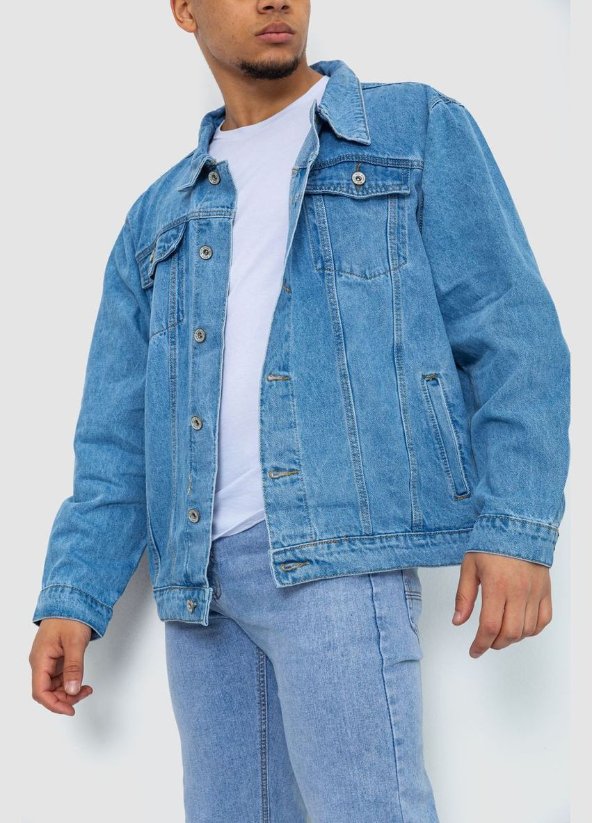 Блакитна демісезонна куртка чоловіча джинсова,, Ager