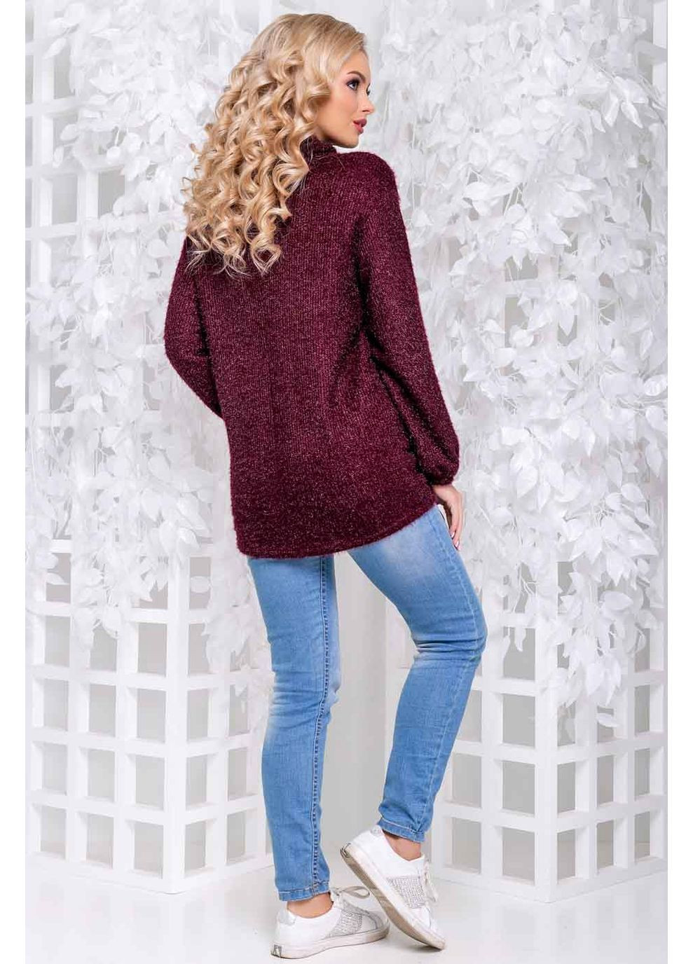 Темно-червоний зимовий светр 1046.2845 Seventeen