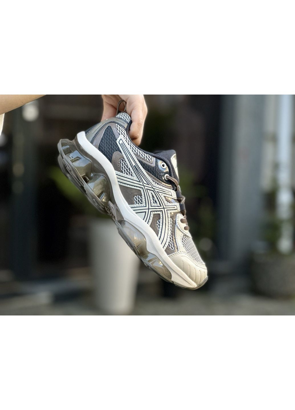 Бежеві Осінні кросівки чоловічі asics gel-quantum kinetic beige brown асікс гель квантум No Brand