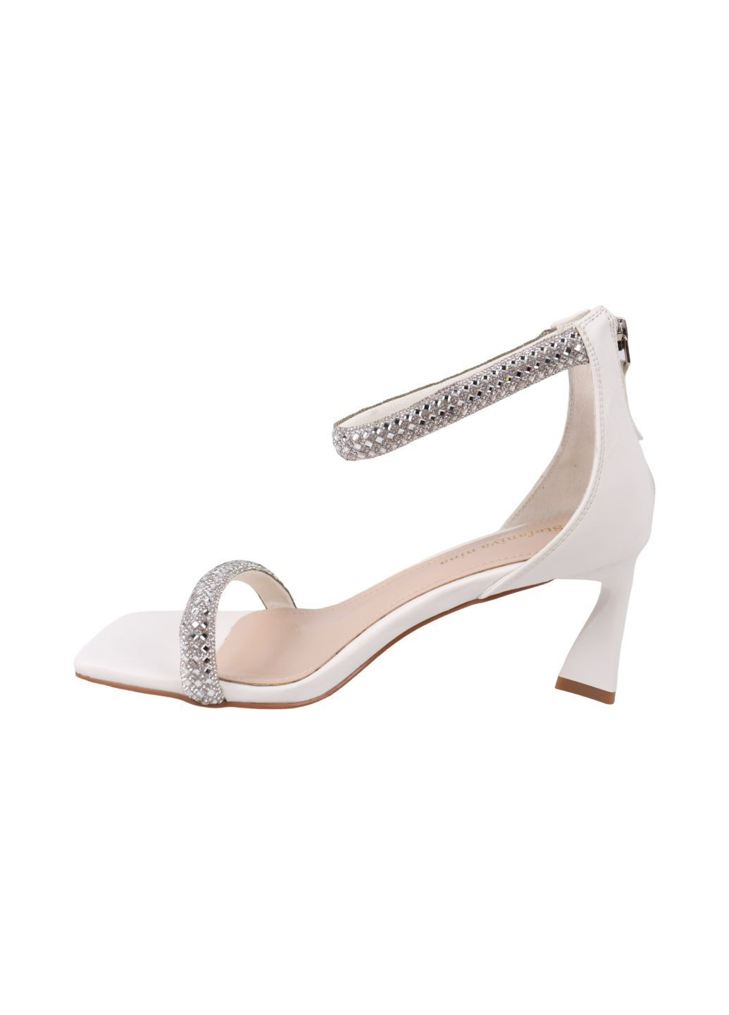 Белые босоножки женские белые на каблуке Stefaniya Nina
