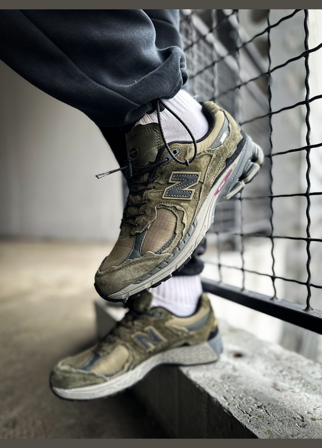 Хакі всесезон кросівки чоловічі new balance 2002r protection pack khaki | нью беланс 2002r хакі No Brand