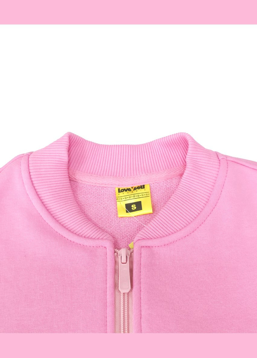 Костюм спортивний бомбер Рита (Палацо) тринитка футер рожевий з принтом Kharkiv 4PROFI (324271168)