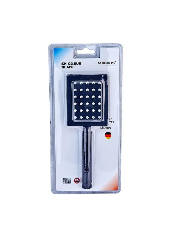 Лійка для душу з нерж. сталі SUS304 SH-02.SUS Black (MI6120) Mixxus (315442721)