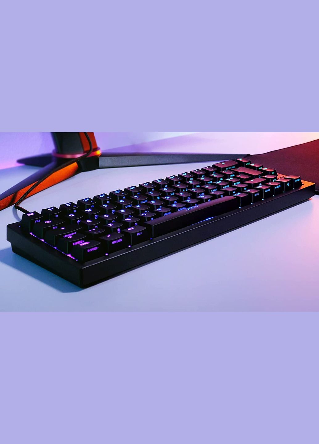 Клавіатура механічна K5 68Key, Kailh Red, USBA, EN/UA, Hot-swap, RGB, Чорний Xtrfy (315142542)