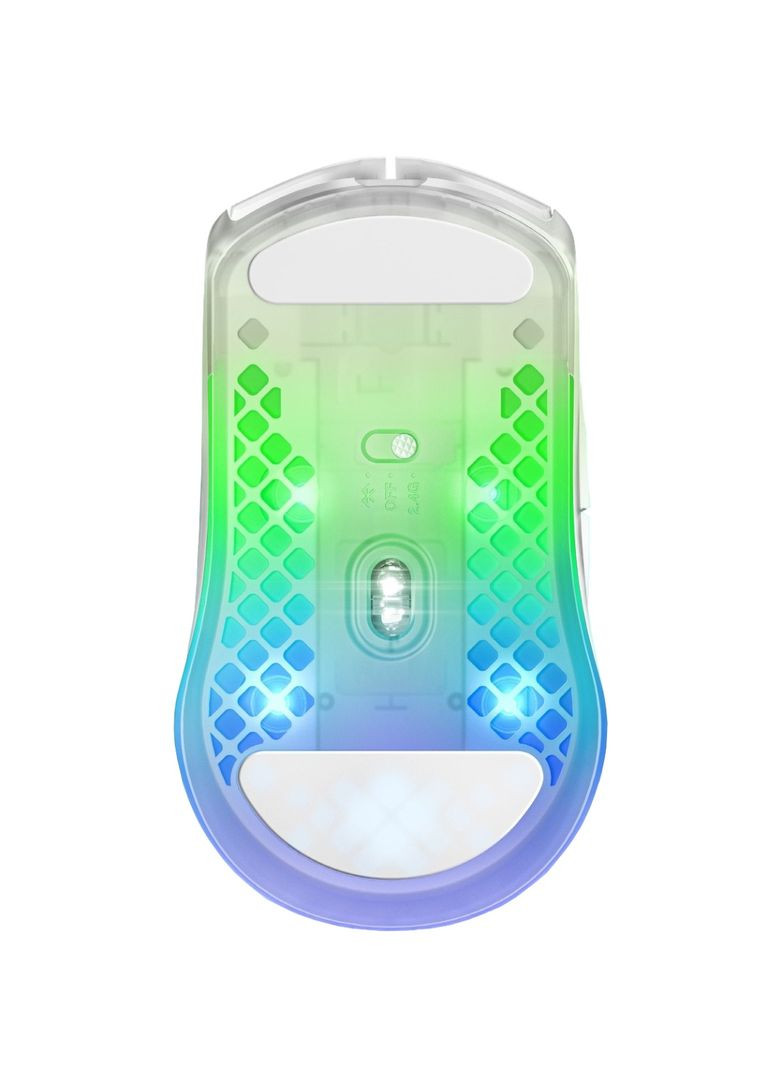 Мышка Aerox 3 Wireless Ghost, RGB, 18000dpi., 6кн., прозрачная SteelSeries (371906527)
