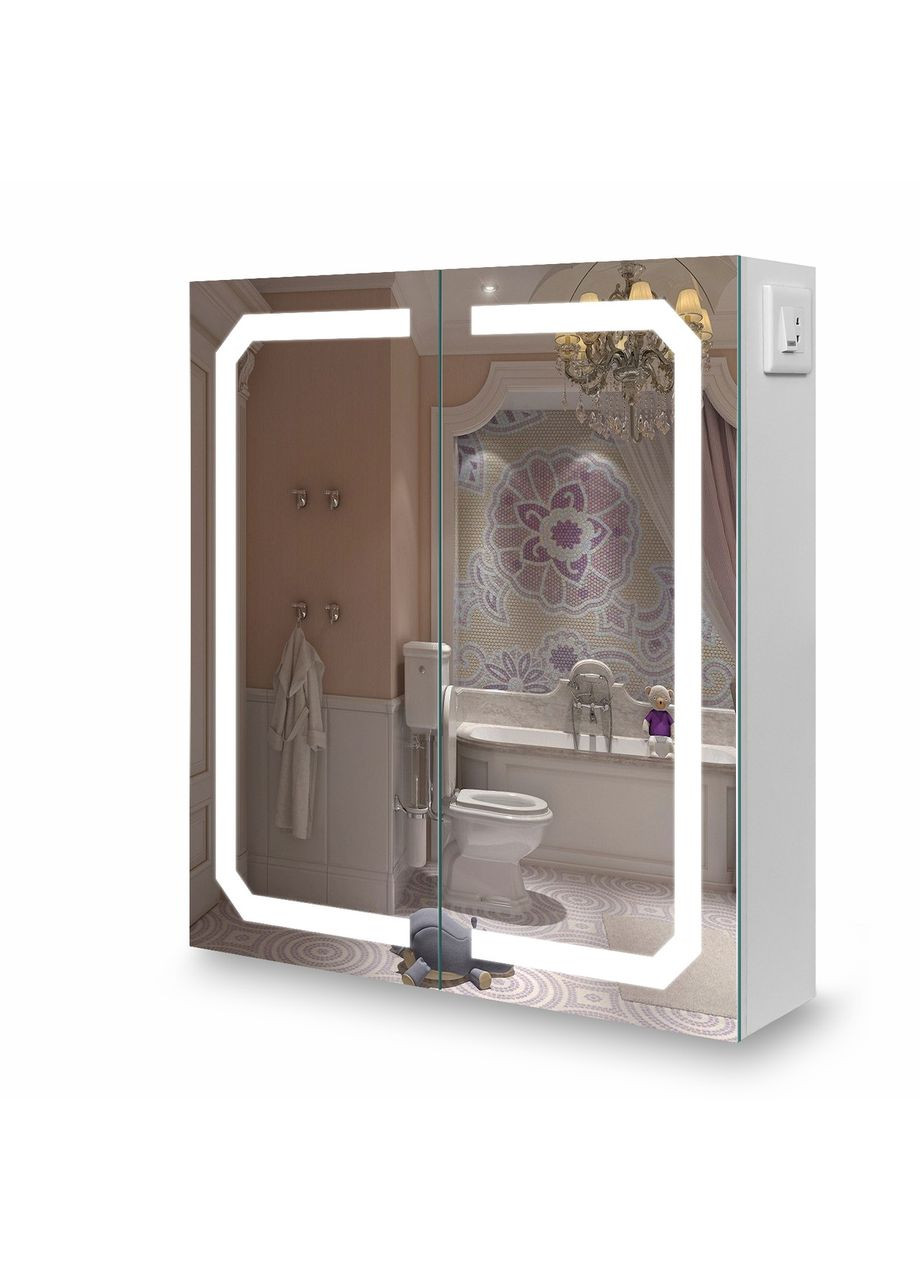 Дзеркальна шафа у ванну G16 - 70 см з підсвіткою LED Seria A (372113753)