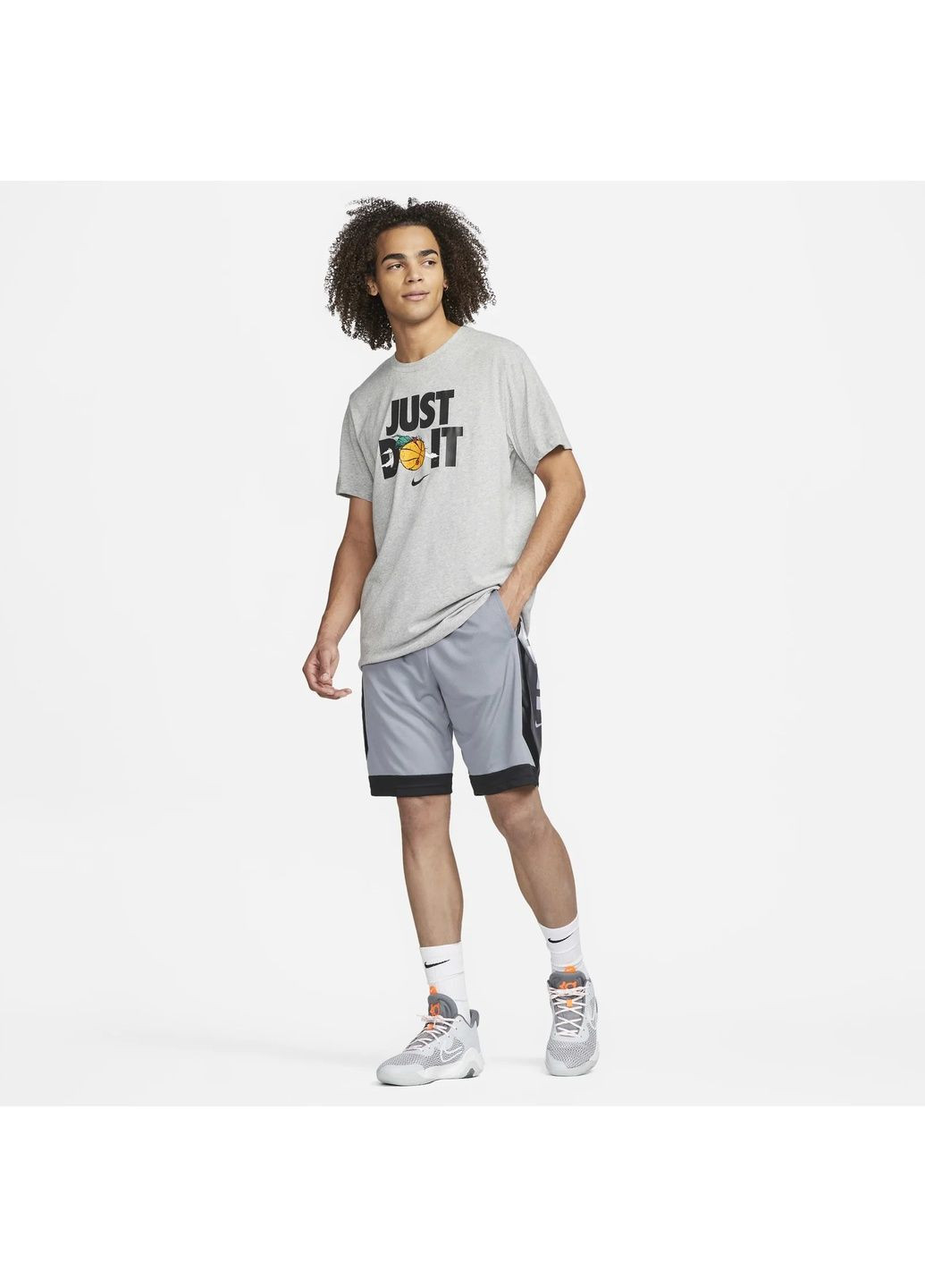 Шорти чоловічі Dri-Fit Elite Basketball Shorts Grey Nike (366039124)
