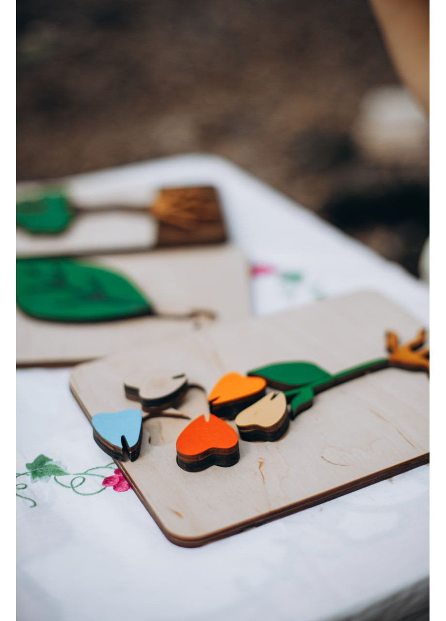 Монтессорі пазл - Квітка для вичення будови, англійською мовою WittleWood (369725335)