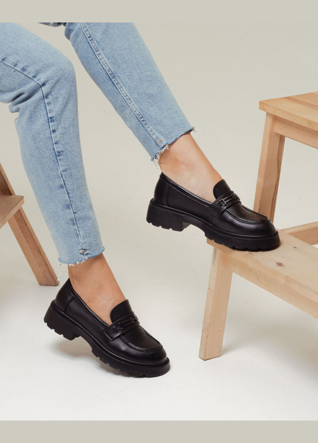 ALLSY Лоферы женские черные кожа черный з натуральная кожа, китай — всесезон (302209589)