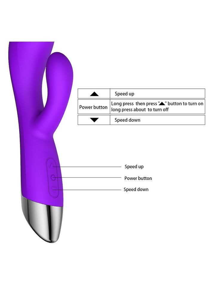 Вибратор кролик двойной мощный для клитора и точки G Alpha на аккумуляторе No Brand (303891132)