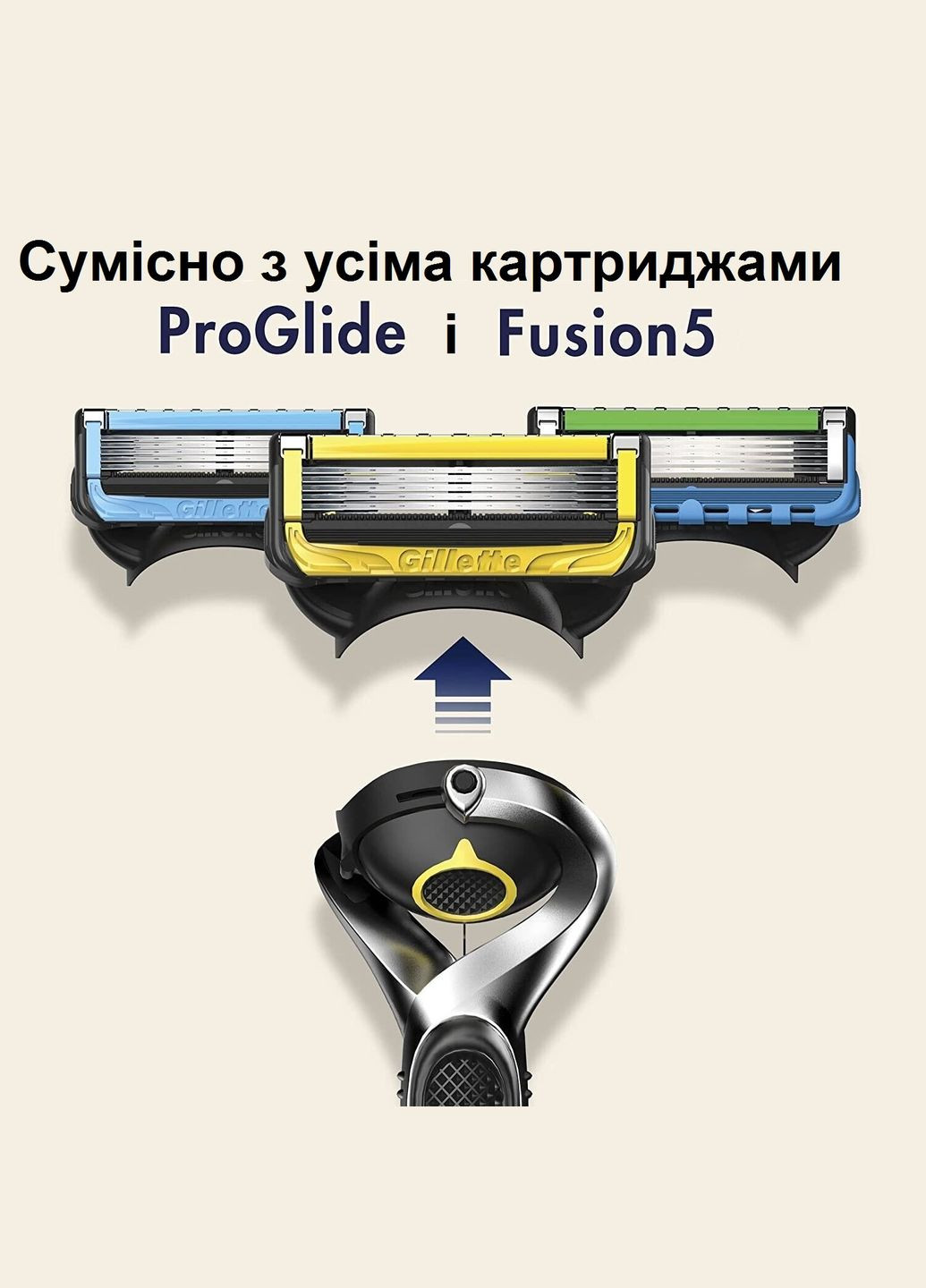 Станок для бритья ProGlide Shield Made in America 1 станок и 2 картриджа Gillette (278773593)