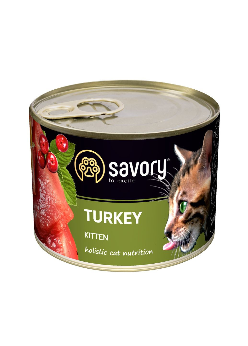 Влажный корм для котят с индейкой 200 г (4820232630686) Savory (308752393)