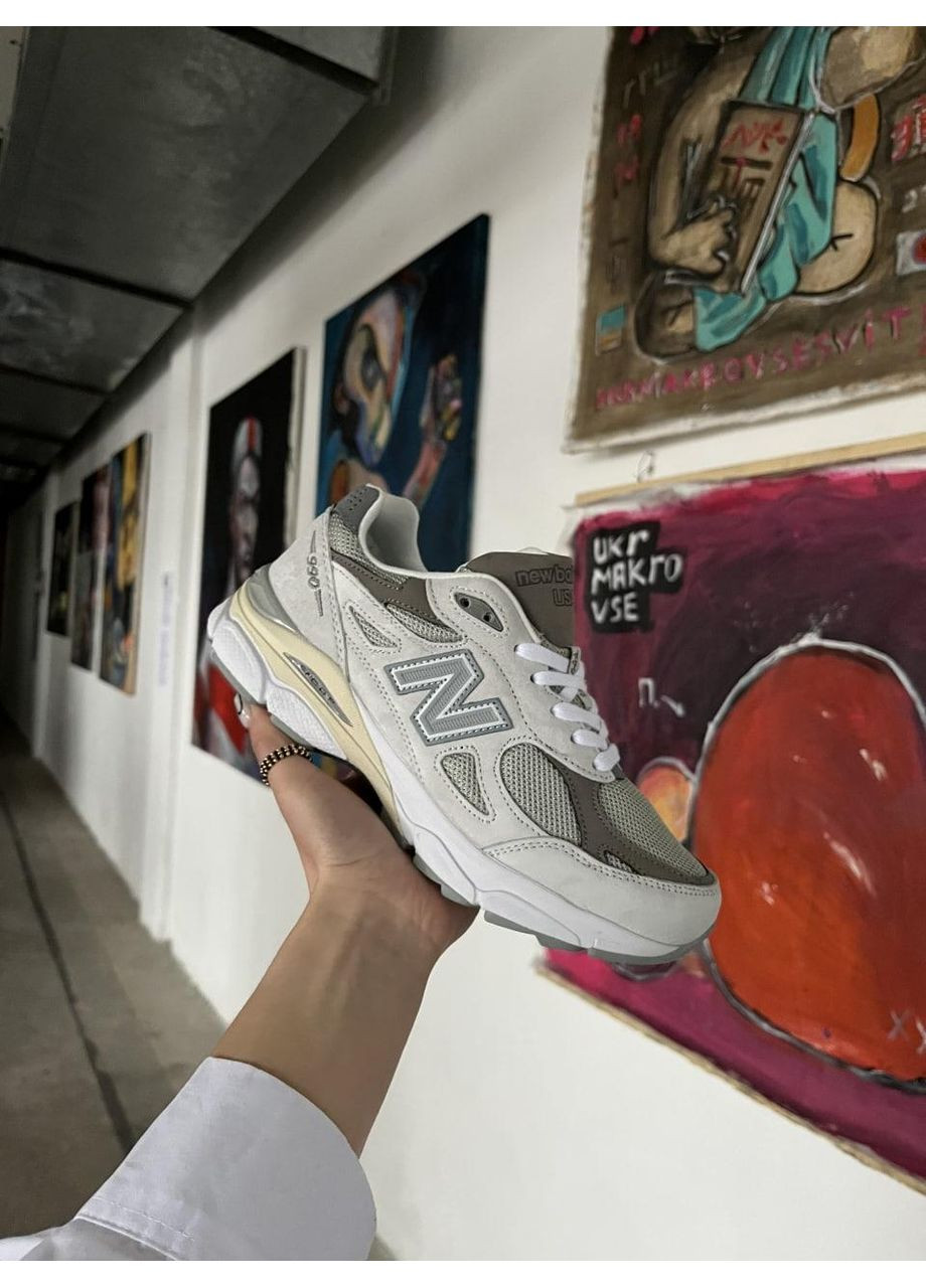 Сірі Осінні кросівки чоловічі new balance 990 brown grey нью беланс 990 No Brand