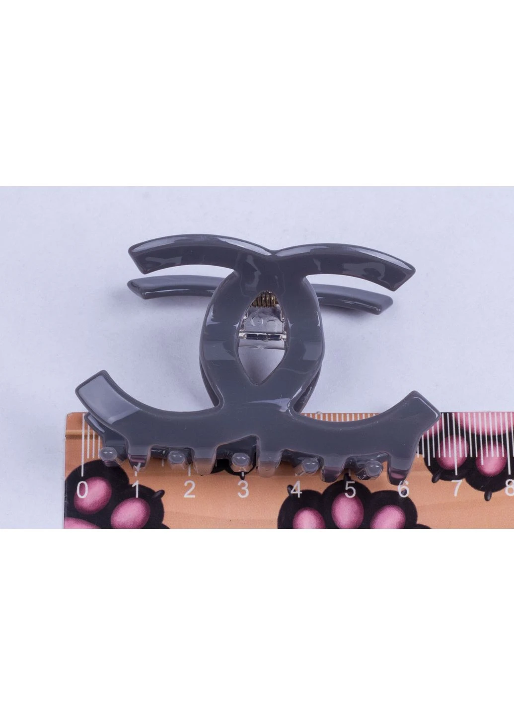 Крабік заколка сірого кольору для волосся, довжина 6 см Fashion Jewelry (395314276)