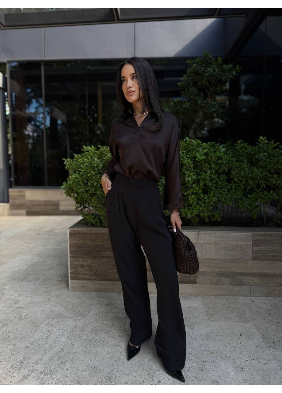 Жіноча сорочка з шовку вільного крою MonCher (349453379)