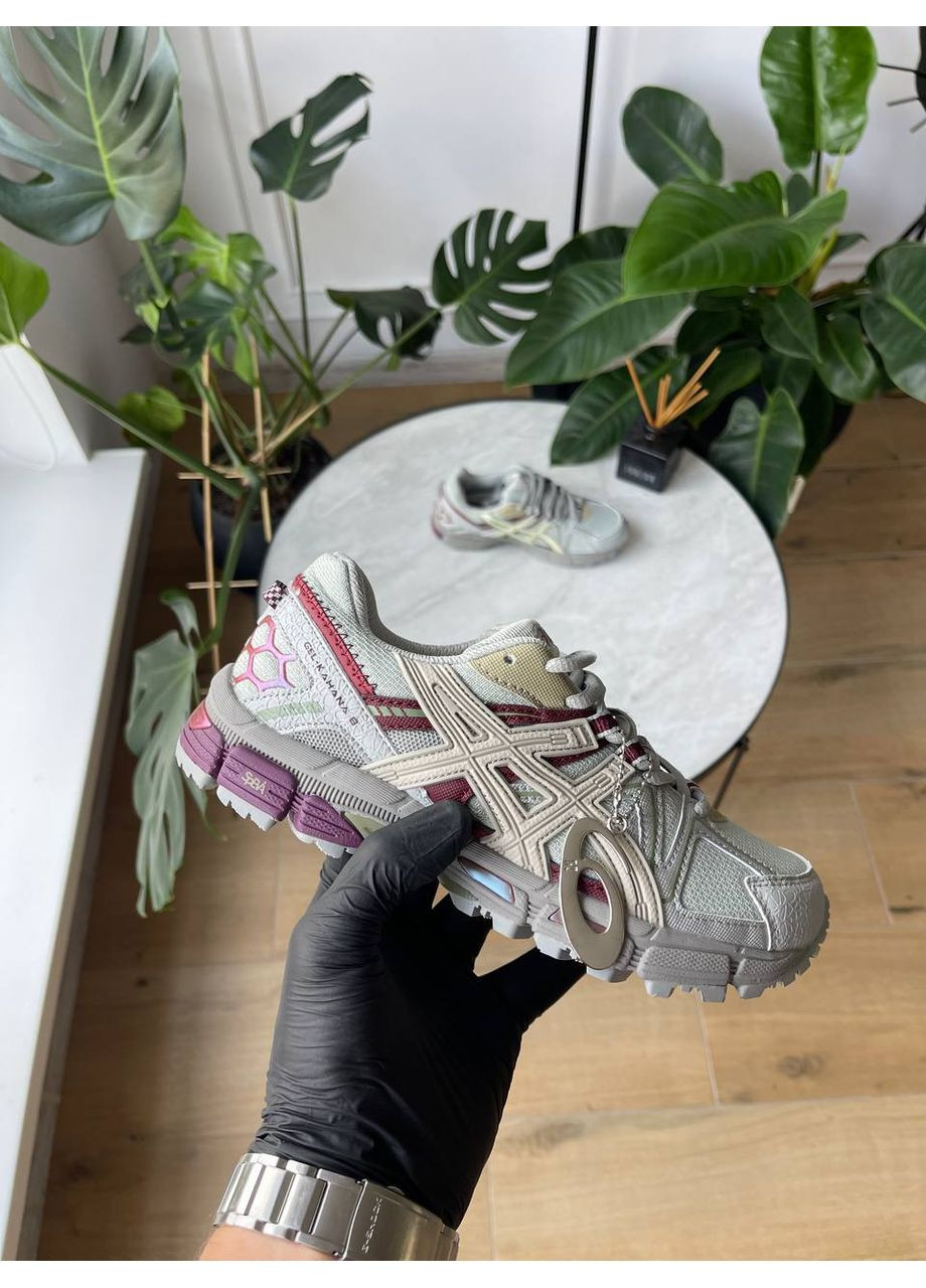 Серые демисезонные кроссовки мужские и женские asics gel-kahana 8 grey | асикс гель-кахана 8 серые No Brand