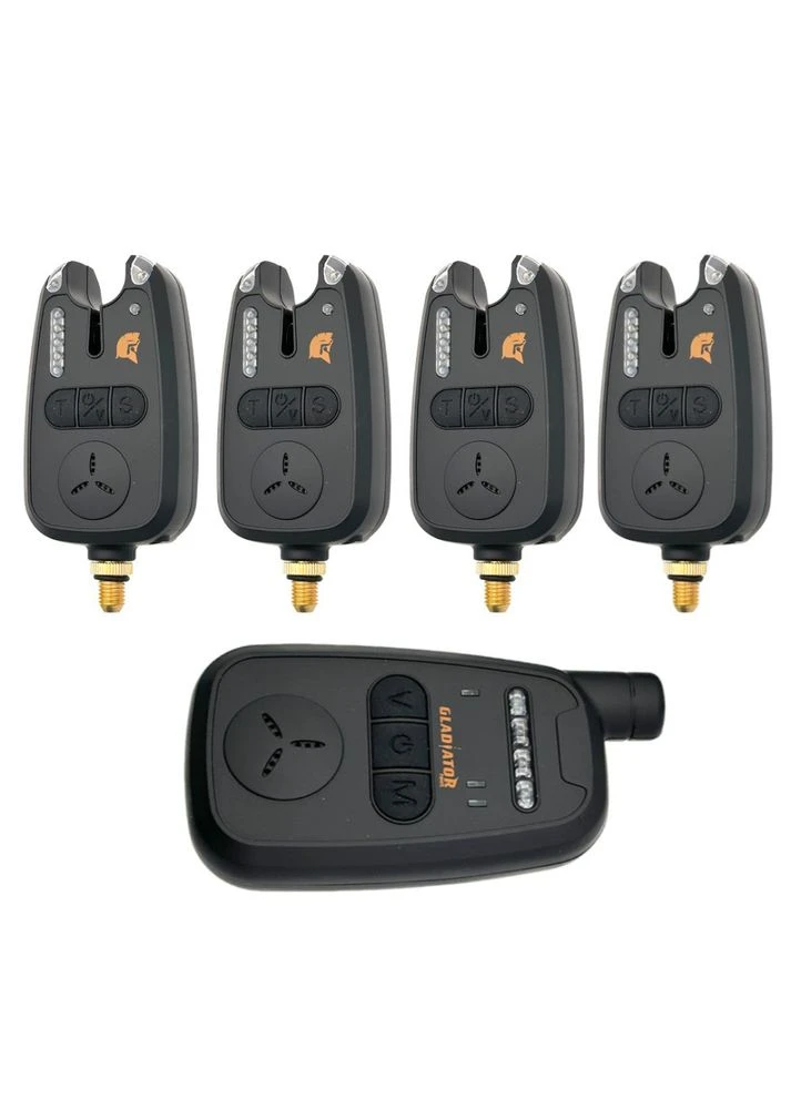 Набор сигнализаторов поклевки RF298 (3xAAA + 4xКрона), 4 шт + пейджер Gladiator (397057174)
