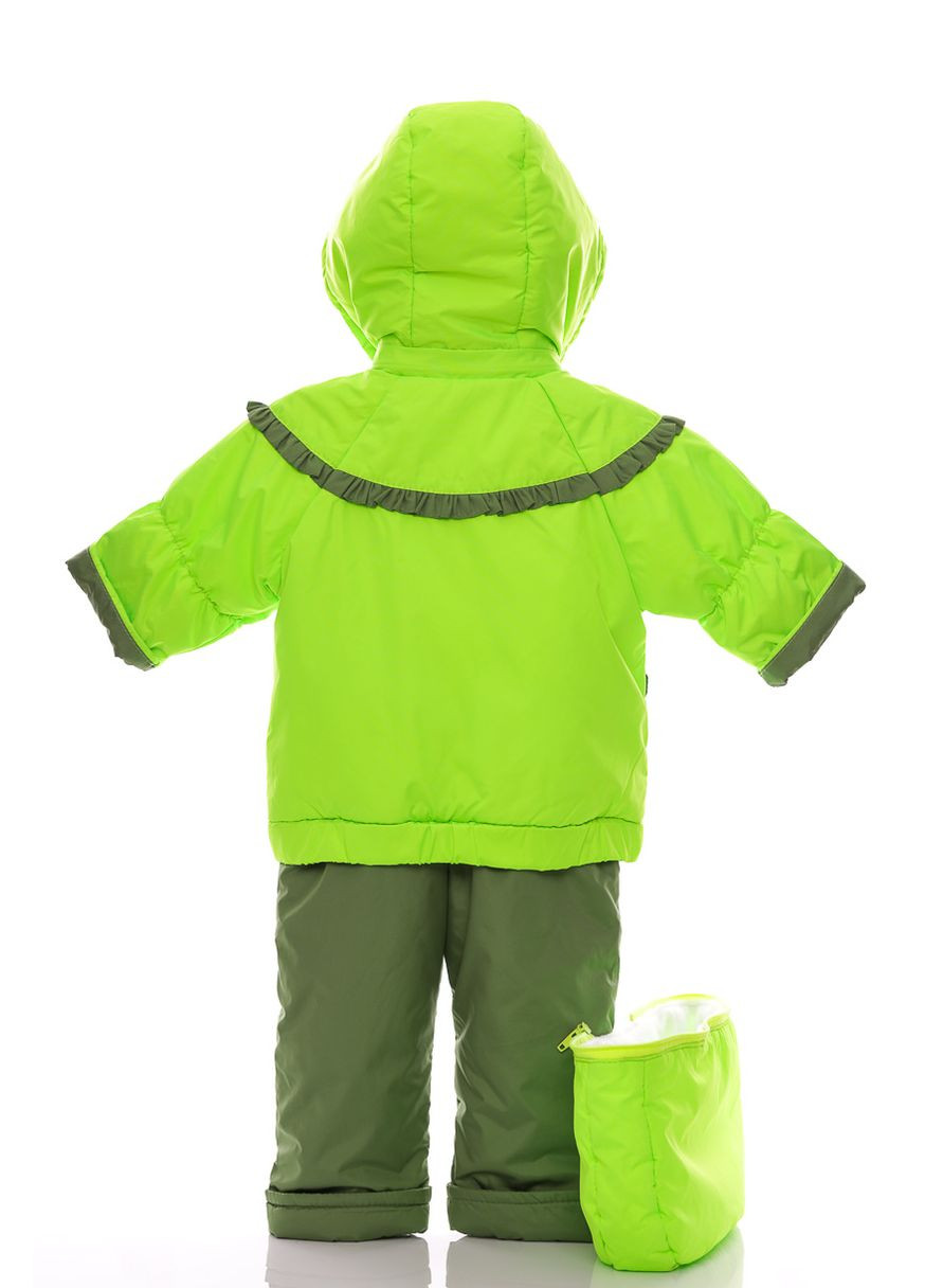 Комбінезон Конверт для дівчинки на флісі Трійка салатова 86 см (29559) BABYKROHA (297198062)