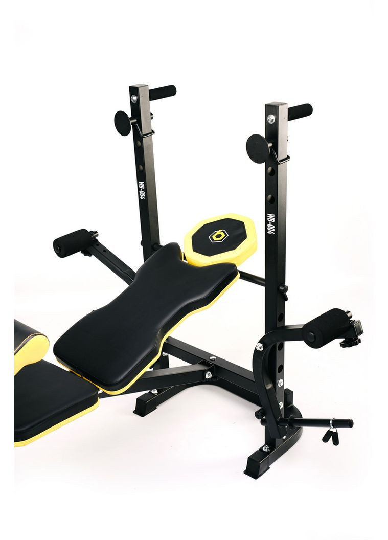 Скамейка тренировочная WB-004 для жима со стойкой под штангу и партой Скотта Besport (360801970)