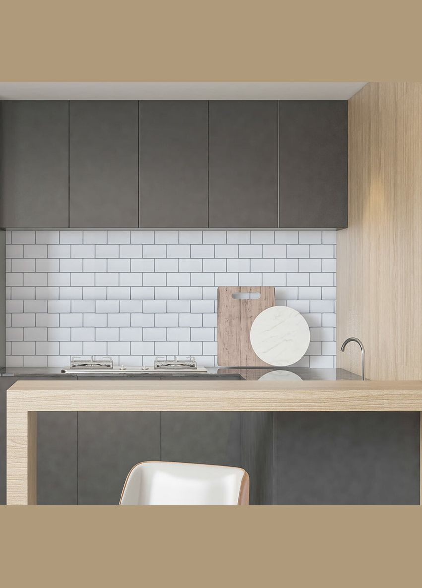 Самоклеящаяся полиуретановая плитка белый кирпич 305х305х1мм (D) SW-00001193 No Brand (316051066)