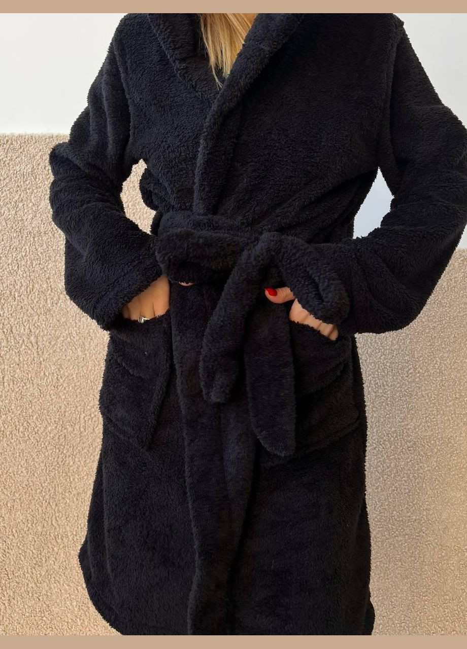 Халат махровий жіночій Тедді з вушками на капюшоні, коричневий 42-44 JUGO kras 209 (290665358)