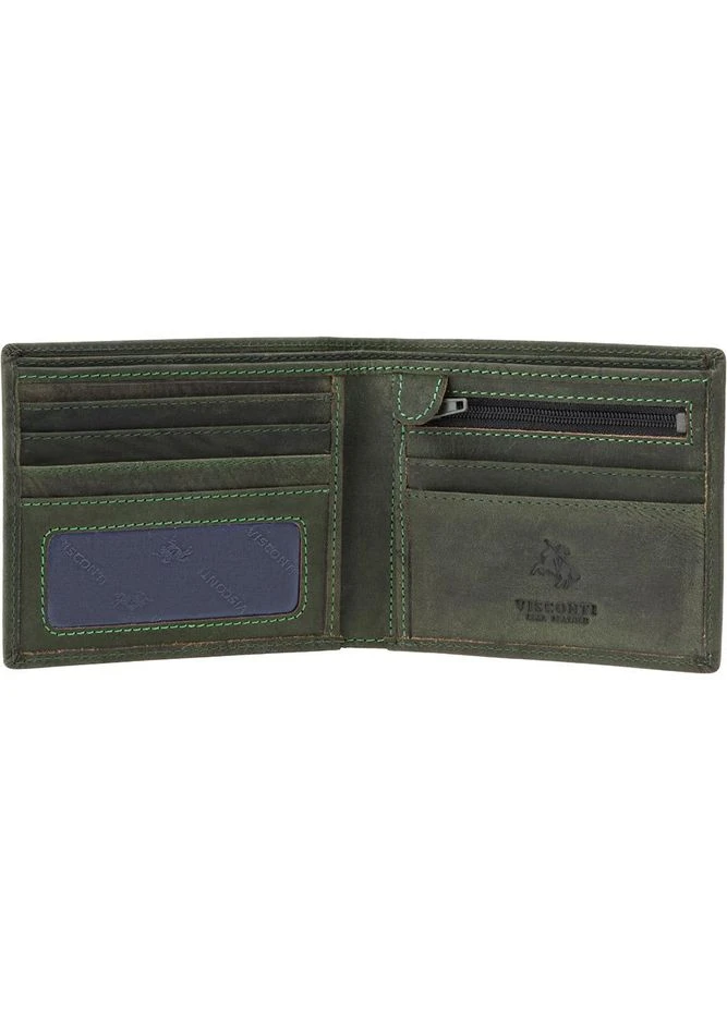 Кошелек Бифолд Shield Green (707 OIL GRN) Visconti (379304798)