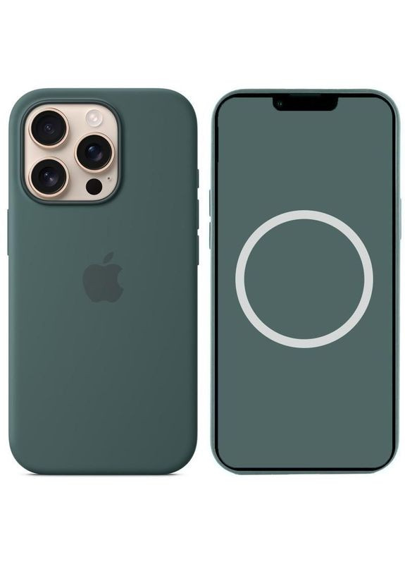 Чохол Silicone case (AAA) з Magsafe та анімацією для Apple iPhone 16 Pro Max (6.9") Морської хвилі Epik (372499384)