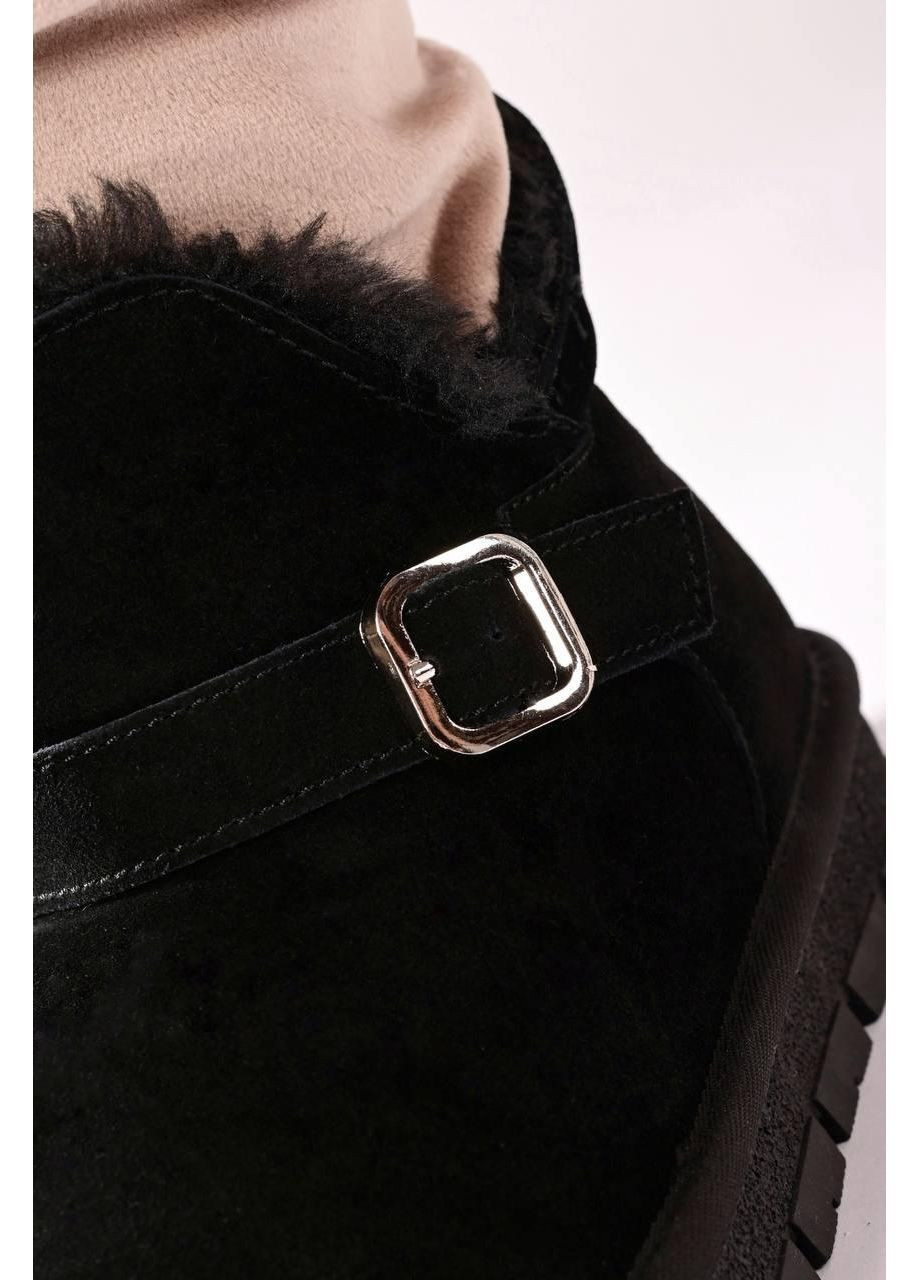 Угги женские зимние черные замшевые No Brand Уггі жіночі зимові (367082465)