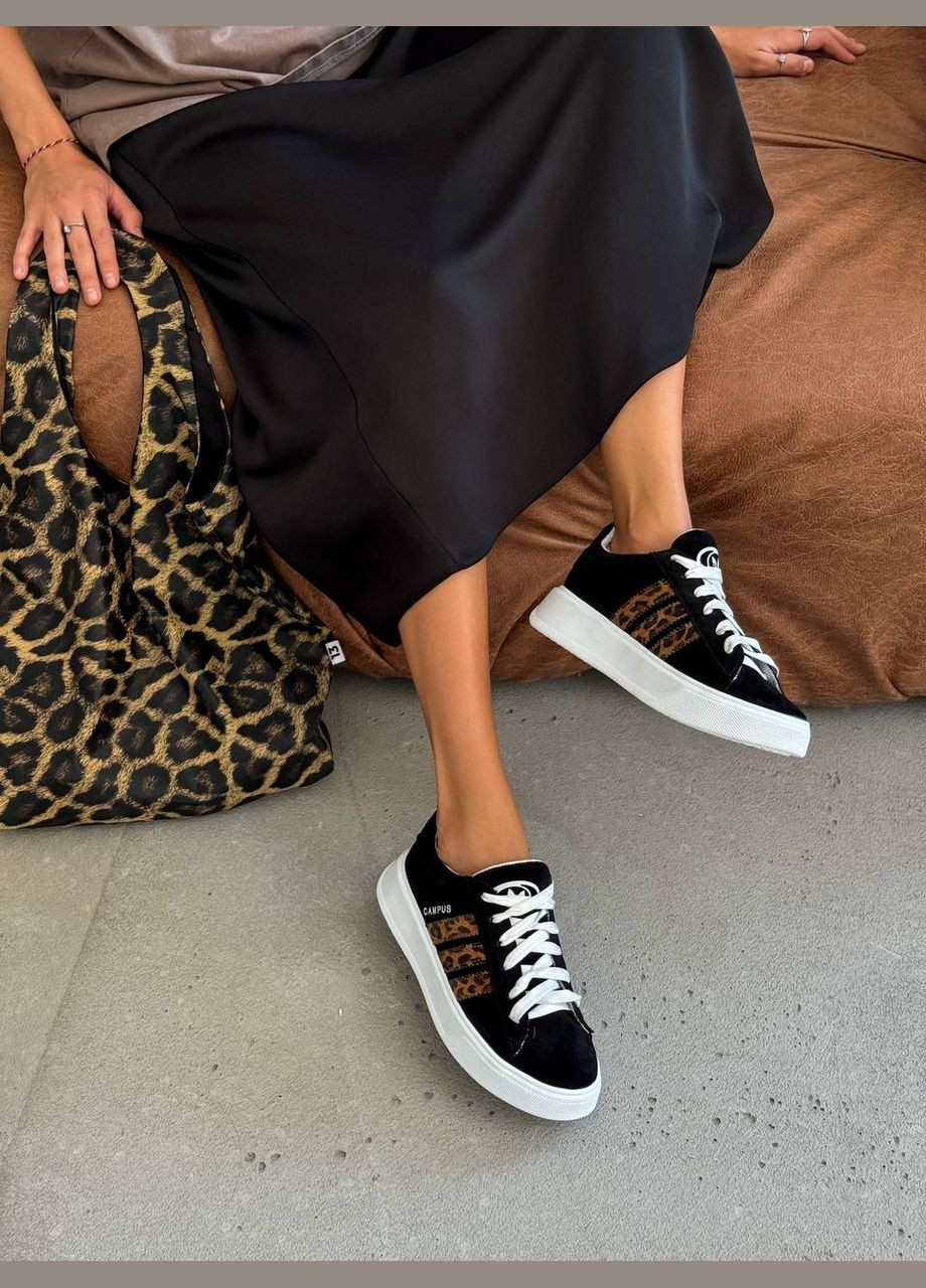 Чорні стильні жіночі кеди No Brand