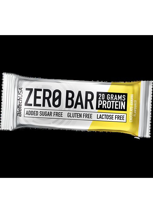 Протеїновий батончик без цукру, Zero Bar, BioTech (USA) 50г Шоколад з бананом (14084006) Biotechusa (322725328)