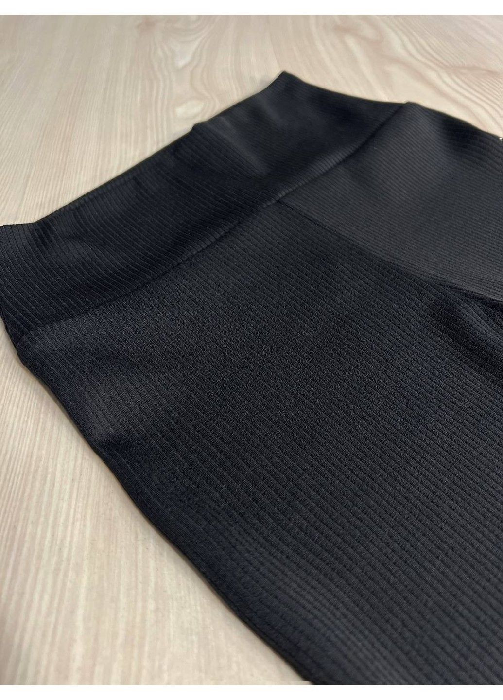 Шорти жіночі 113 велосипедки в рубчик середньої довжини чорні PRENSES (331346286)