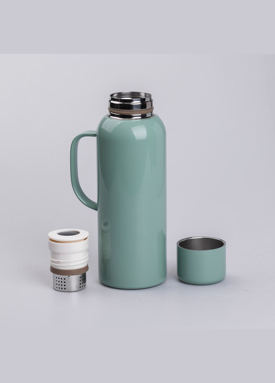 Термос 820 мл із клапаном та з датчиком температури, м'ятний No Brand (332211653)