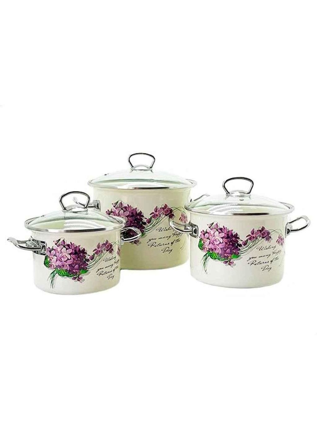 Комплект посуды 3 предм. №1500 Виола (молочная) ТМ Idilia (305201975)