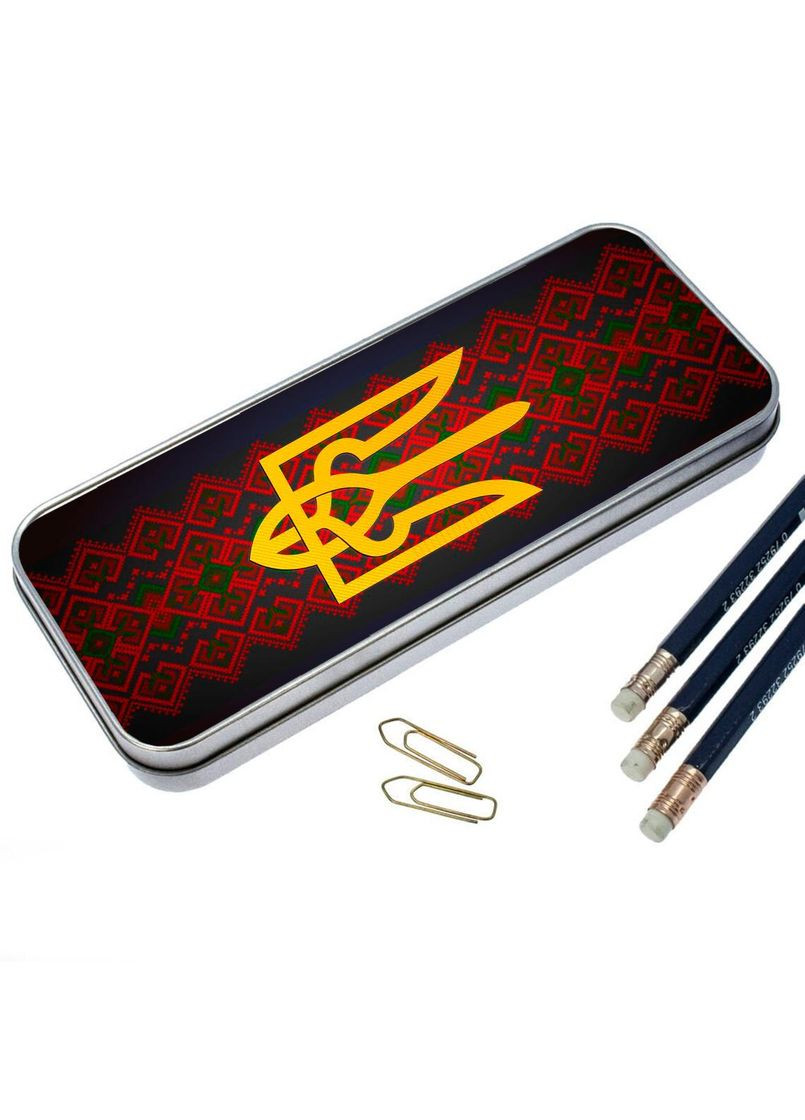 Пенал школьный для мальчика и девочки Патриотический 7*18 см Silver No Brand (309159369)