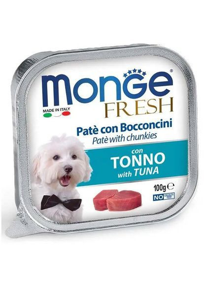 Вологий корм для собак Dog Wet Fresh тунeць 0.1 кг (000025666) Monge (366653141)