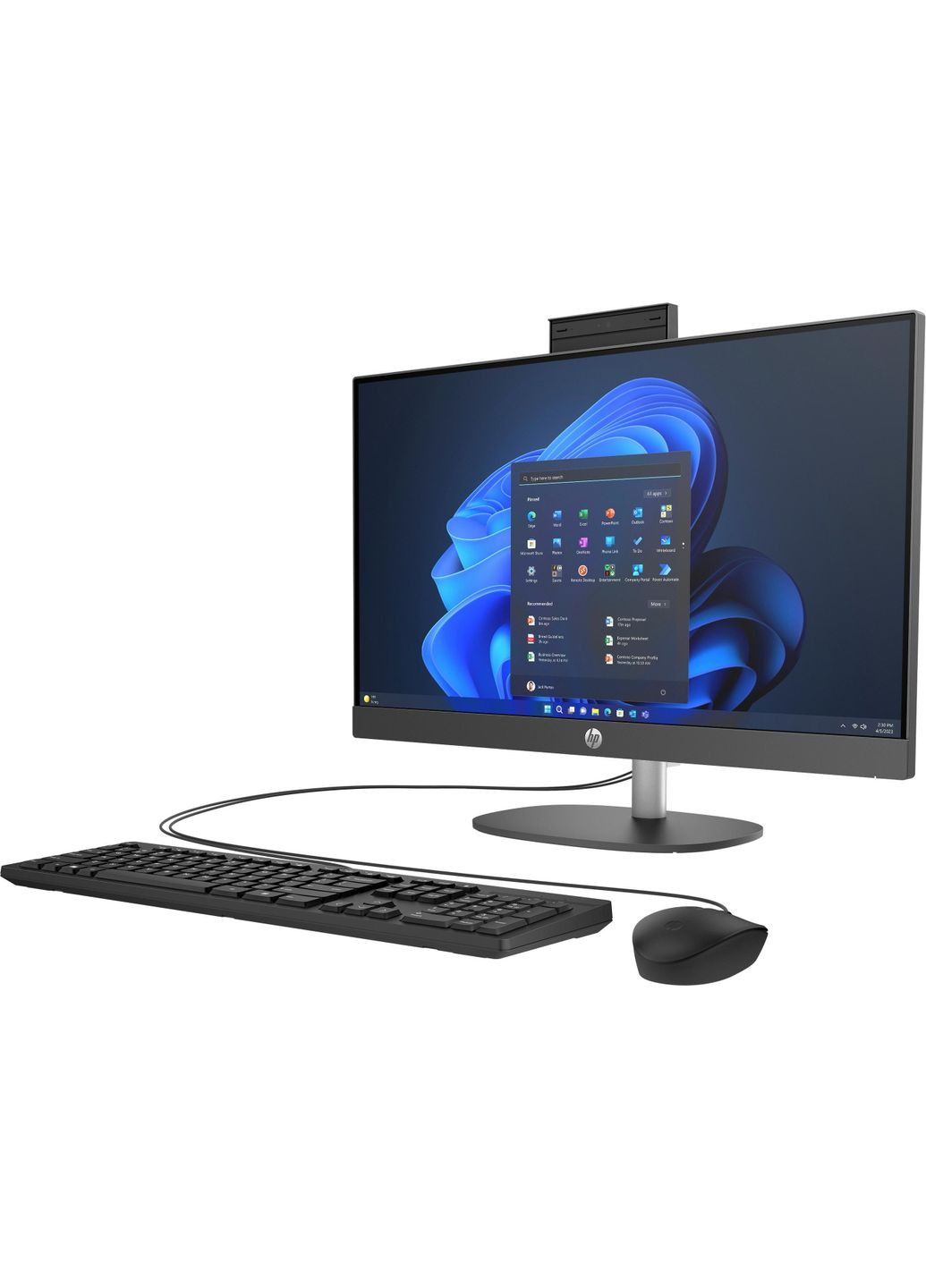 Компьютер персональный моноблок 240-G10 23.8" FHD IPS AG, Intel i5-1334U, 16GB, F512GB, UMA, WiFi, кл+м, 3р, Win11P, черный HP (370617784)