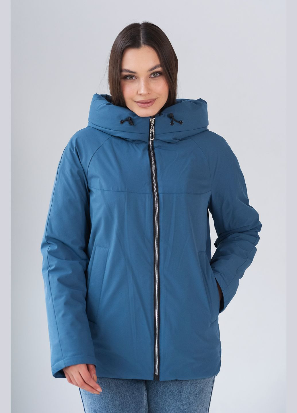 Бирюзовая демисезонная женская демисезонная куртка парка SK