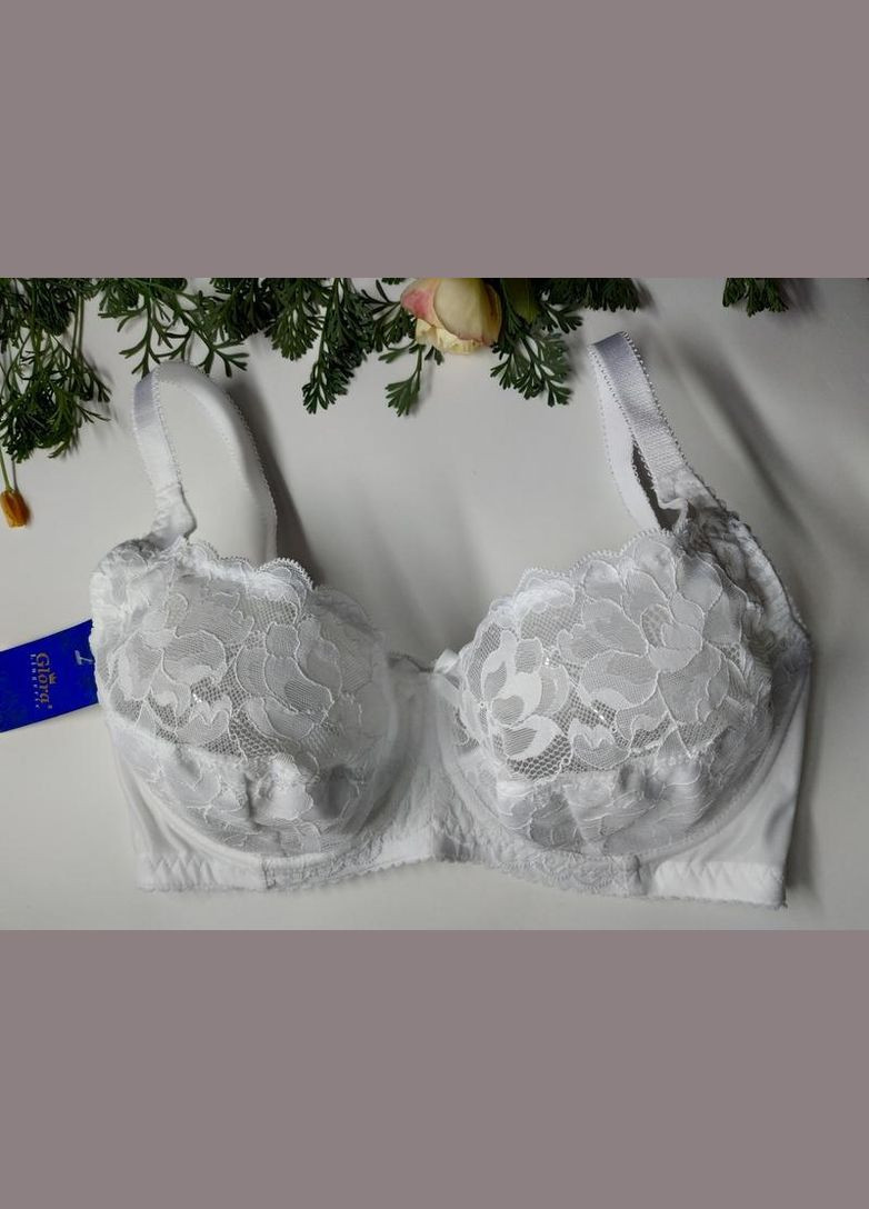 Білий бюстгальтер білий мереживний глора 166134 Glora поліамід