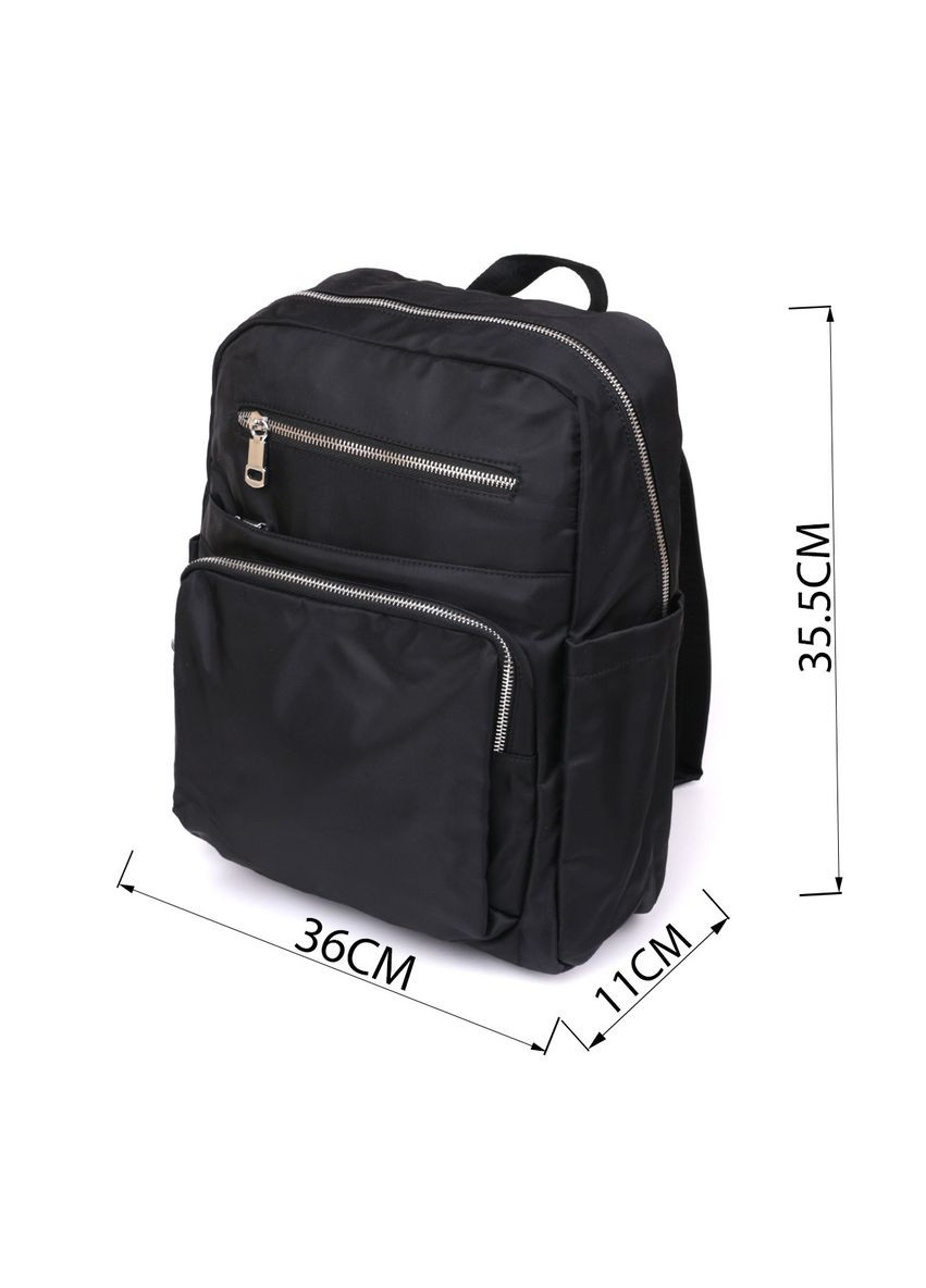 Рюкзак нейлоновий 14808 Чорний Vintage (328449868)