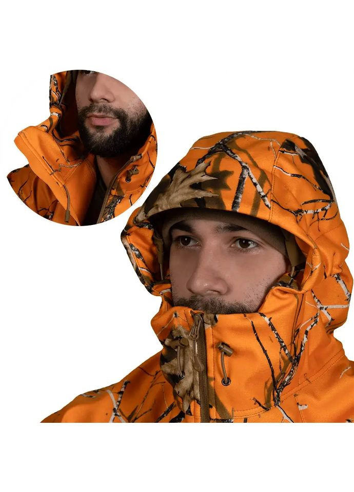 Помаранчева демісезонна куртка rubicon flamewood Camotec