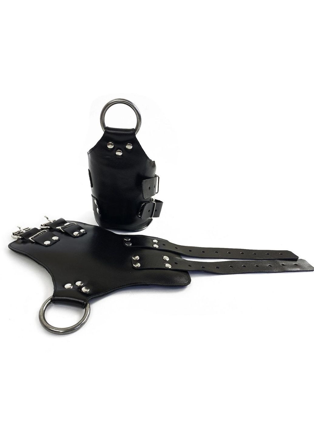 Манжети для підвішування за руки Kinky Hand Cuffs For Suspension з натуральної шкіри, колір чорний SO5183 No Brand (303903191)